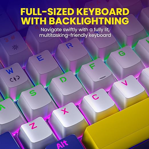 Portronics K2 Mechanical Gaming Keyboard with Red Linear Switches, 1.5 Meter Long Cable & Dynamic Lighting(Blue) - Image 3